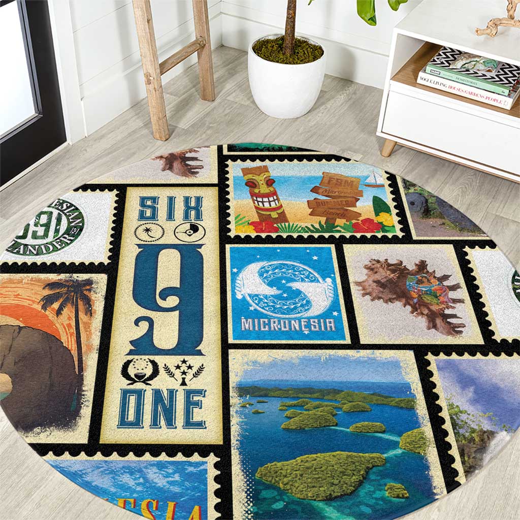 FSM Micronesia Culture Round Carpet LT05 Colorful - Polynesian Pride