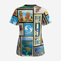 FSM Micronesia Culture Scrub Top - Polynesian Pride