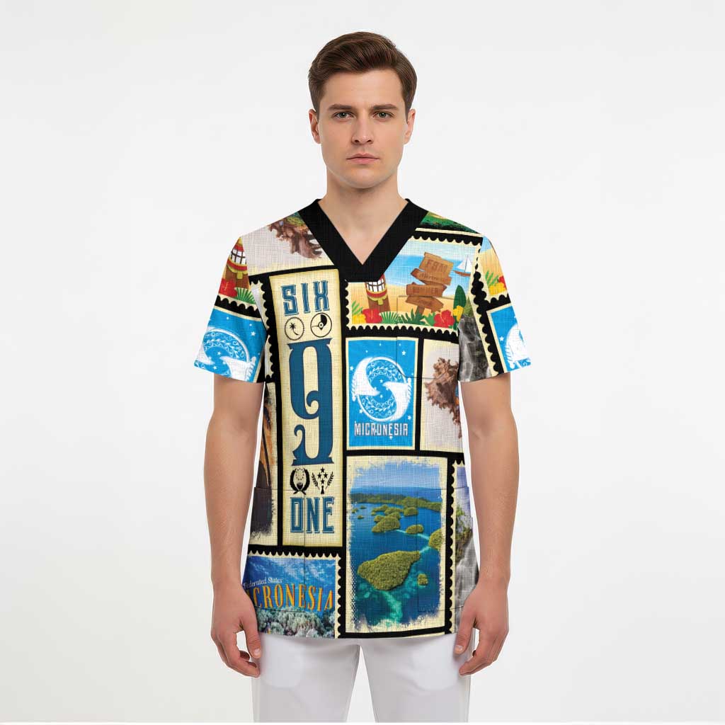FSM Micronesia Culture Scrub Top - Polynesian Pride
