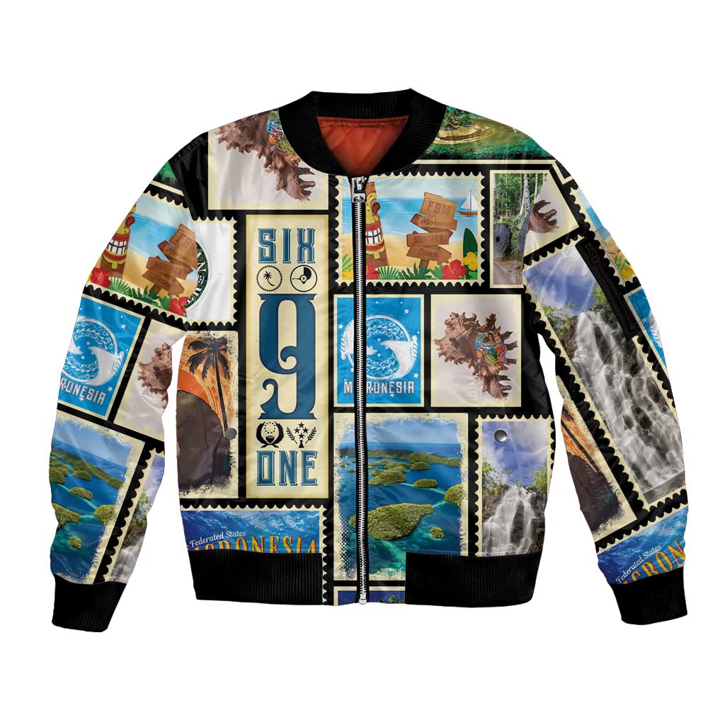 FSM Micronesia Culture Sleeve Zip Bomber Jacket LT05 Unisex Colorful - Polynesian Pride