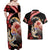 Personalised French Polynesia Victory Day Couples Matching Off Shoulder Maxi Dress and Hawaiian Shirt Polynesian Pattern Plumeria