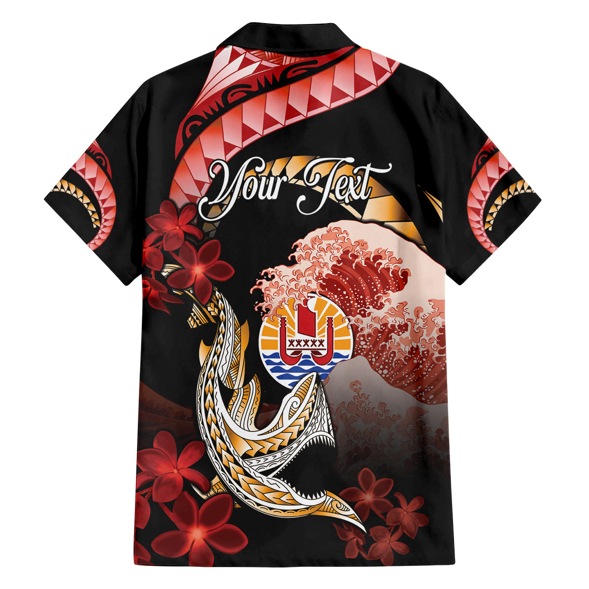 Personalised French Polynesia Victory Day Family Matching Long Sleeve Bodycon Dress and Hawaiian Shirt Polynesian Pattern Plumeria LT05 - Polynesian Pride