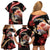 Personalised French Polynesia Victory Day Family Matching Off Shoulder Short Dress and Hawaiian Shirt Polynesian Pattern Plumeria