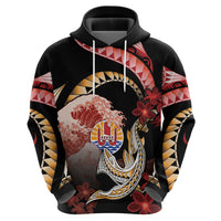 Personalised French Polynesia Victory Day Hoodie Polynesian Pattern Plumeria LT05 - Polynesian Pride