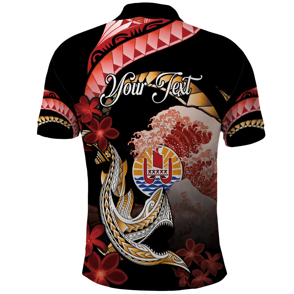 Personalised French Polynesia Victory Day Polo Shirt Polynesian Pattern Plumeria LT05 - Polynesian Pride