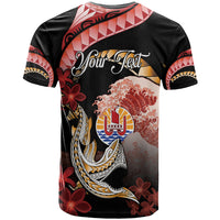 Personalised French Polynesia Victory Day T Shirt Polynesian Pattern Plumeria LT05 - Polynesian Pride