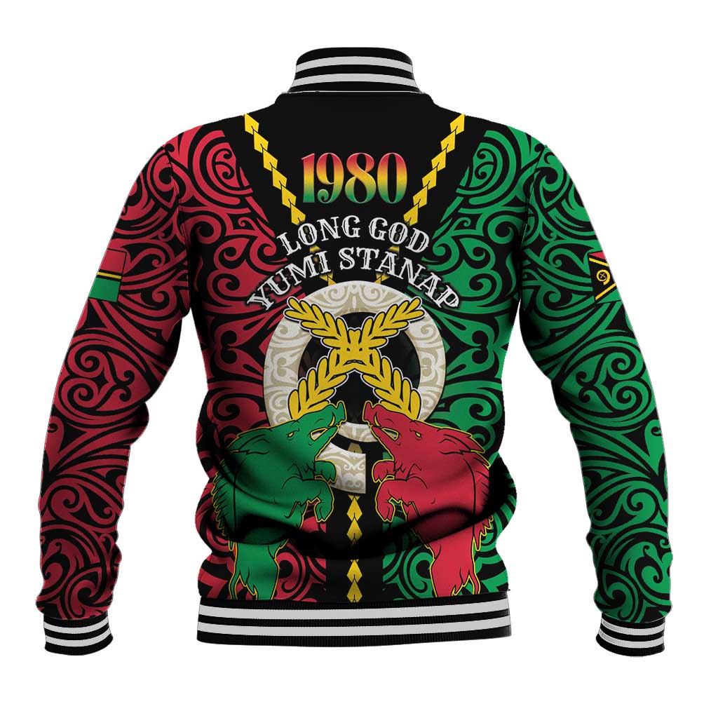 Vanuatu 45th Independence Day Baseball Jacket Long God Yumi Stanap Wild Boar LT05