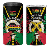 Vanuatu 45th Independence Day 4 in 1 Can Cooler Tumbler Long God Yumi Stanap Wild Boar LT05