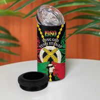 Vanuatu 45th Independence Day 4 in 1 Can Cooler Tumbler Long God Yumi Stanap Wild Boar LT05