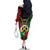Vanuatu 45th Independence Day Family Matching Off The Shoulder Long Sleeve Dress and Hawaiian Shirt Long God Yumi Stanap Wild Boar LT05