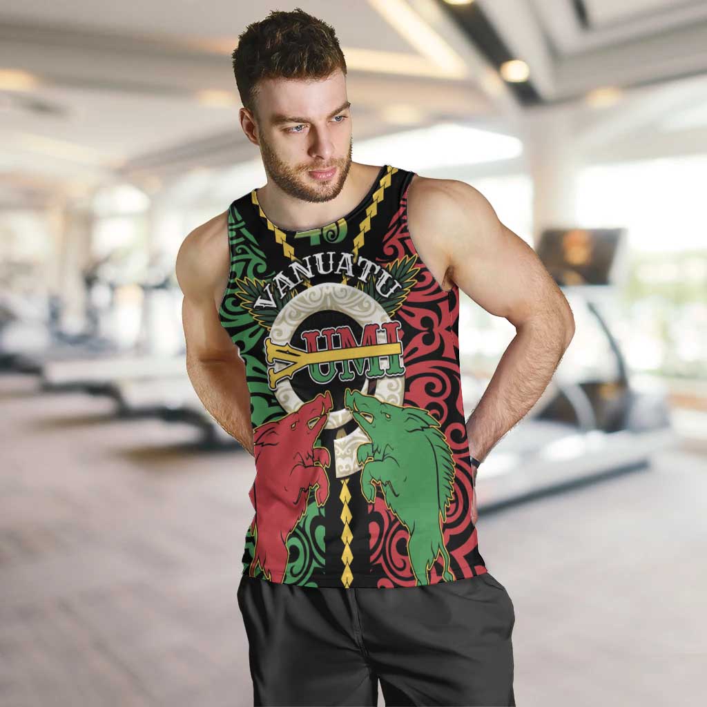Vanuatu 45th Independence Day Men Tank Top Long God Yumi Stanap Wild Boar LT05