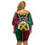 Vanuatu 45th Independence Day Off Shoulder Short Dress Long God Yumi Stanap Wild Boar LT05