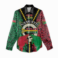 Vanuatu 45th Independence Day Women Casual Shirt Long God Yumi Stanap Wild Boar LT05