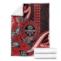 Hawaii Lahainaluna High School Blanket Tribal Tattoo With Hibiscus Flowers LT05 - Polynesian Pride