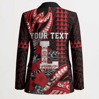 Personalized Hawaii Lahainaluna High School Blazer Tribal Tattoo With Hibiscus Flowers LT05 - Polynesian Pride