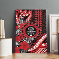 Hawaii Lahainaluna High School Canvas Wall Art Tribal Tattoo With Hibiscus Flowers LT05 - Polynesian Pride