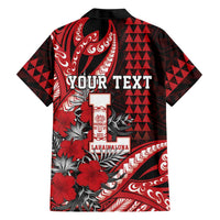 Personalized Hawaii Lahainaluna High School Family Matching Mermaid Dress and Hawaiian Shirt Tribal Tattoo With Hibiscus Flowers LT05 - Polynesian Pride