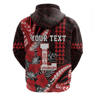 Personalized Hawaii Lahainaluna High School Hoodie Tribal Tattoo With Hibiscus Flowers