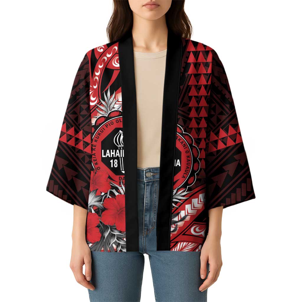 Personalized Hawaii Lahainaluna High School Kimono Tribal Tattoo With Hibiscus Flowers LT05 - Polynesian Pride
