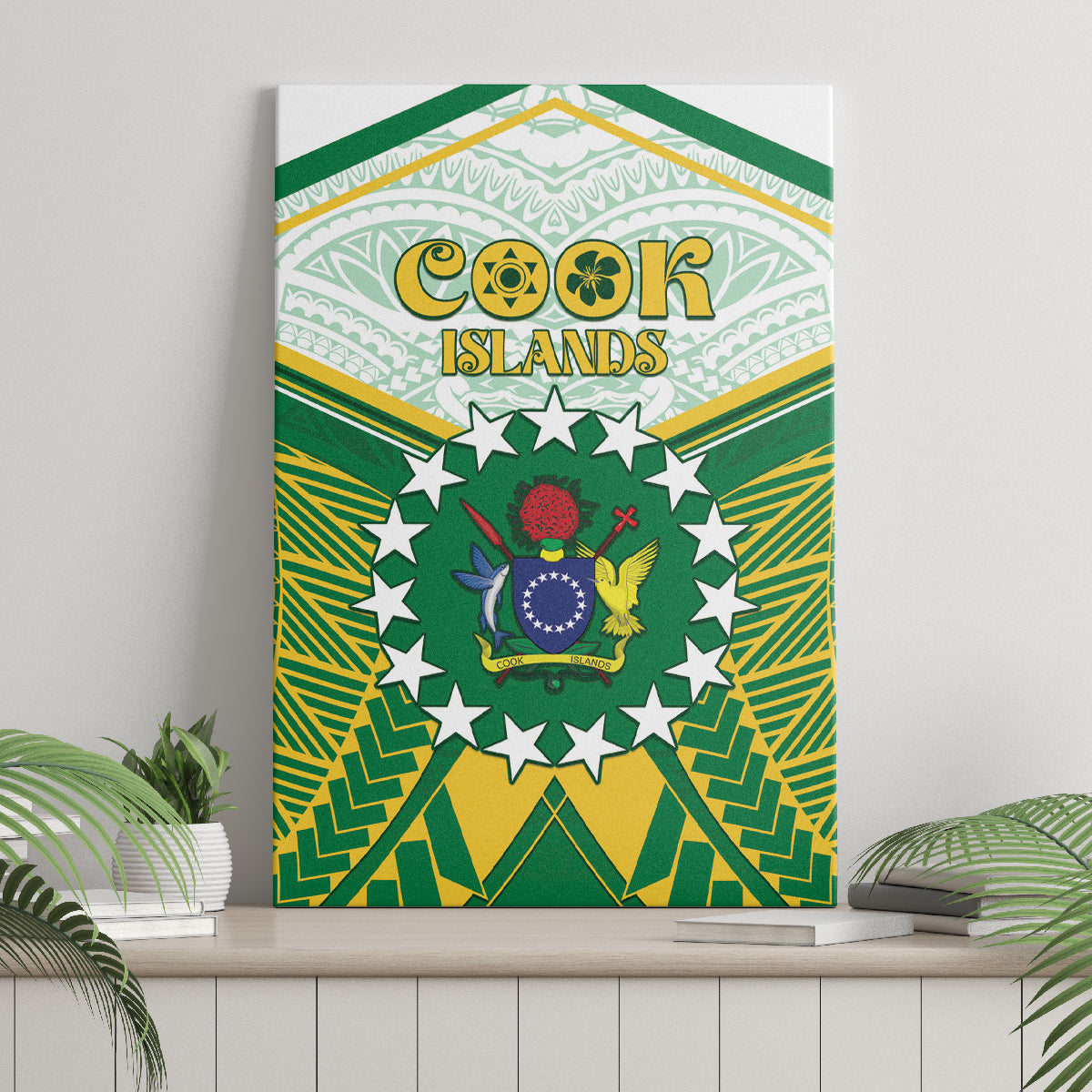 Cook Islands Ra o te Ui Ariki Canvas Wall Art Polynesian Pattern