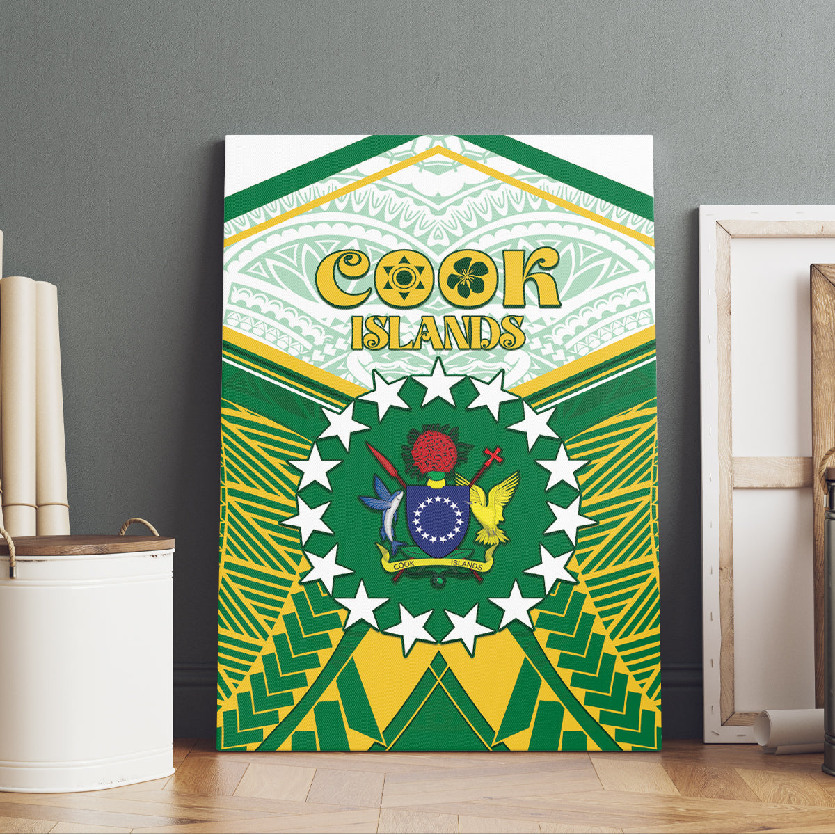 Cook Islands Ra o te Ui Ariki Canvas Wall Art Polynesian Pattern