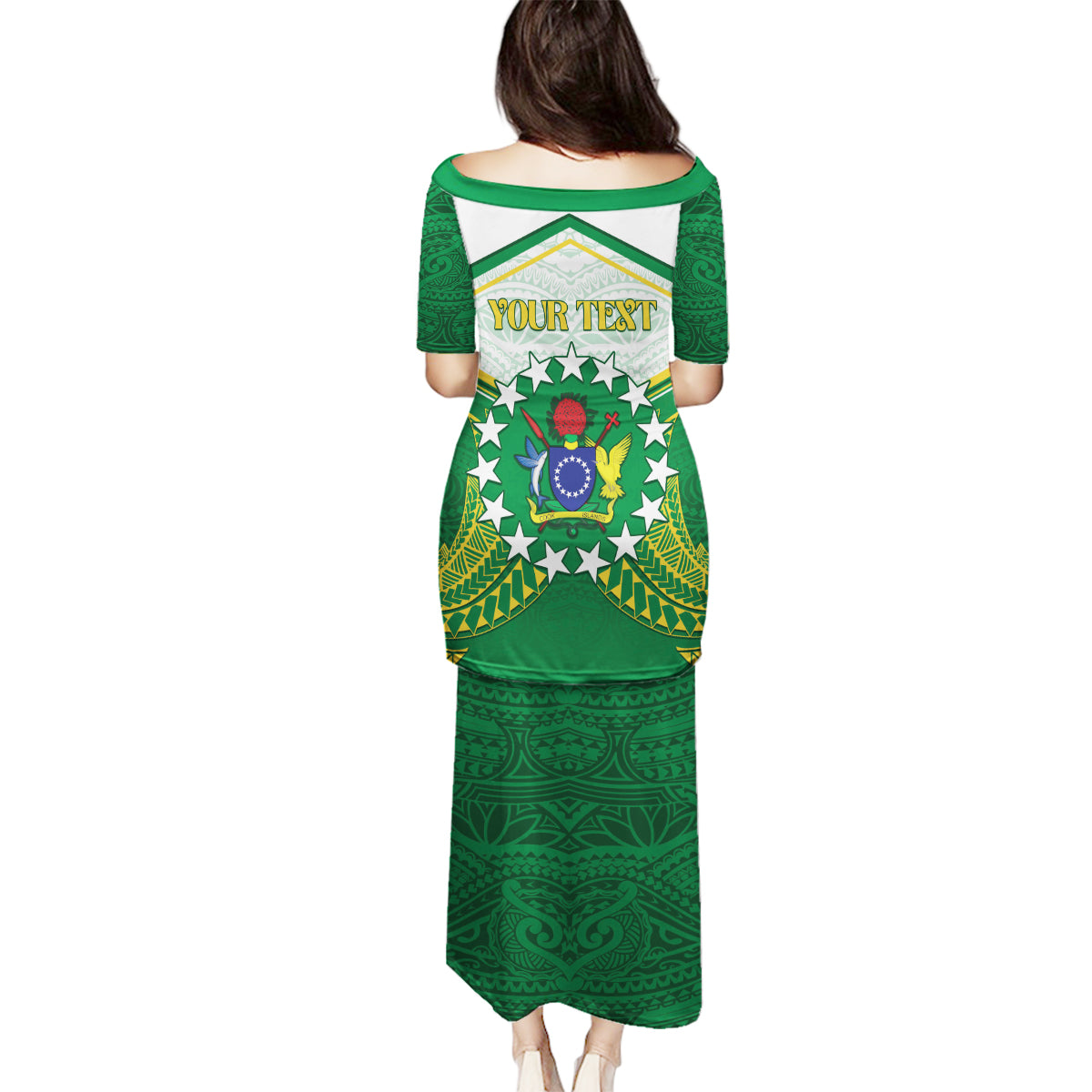 Personalised Cook Islands Ra o te Ui Ariki Family Matching Puletasi and Hawaiian Shirt Polynesian Pattern