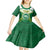 Personalised Cook Islands Ra o te Ui Ariki Kid Short Sleeve Dress Polynesian Pattern