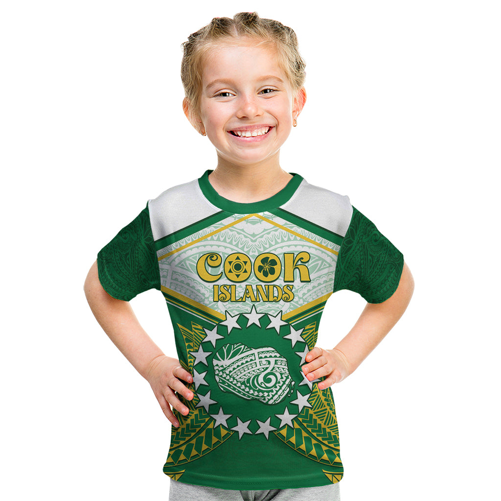 Personalised Cook Islands Ra o te Ui Ariki Kid T Shirt Polynesian Pattern