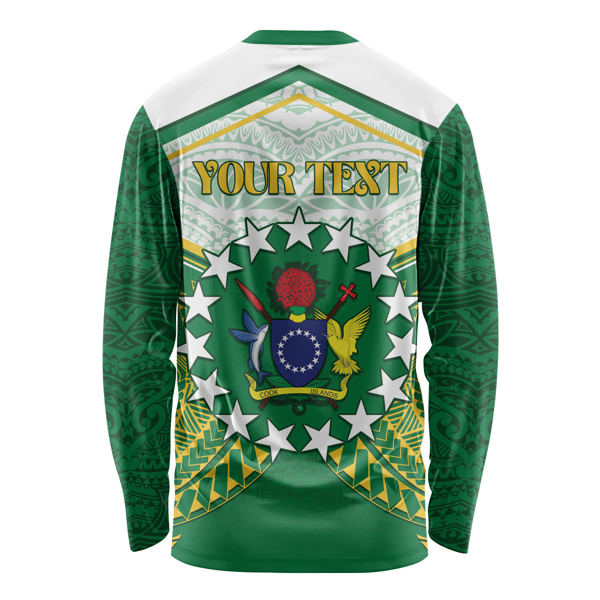 Personalised Cook Islands Ra o te Ui Ariki Long Sleeve Shirt Polynesian Pattern