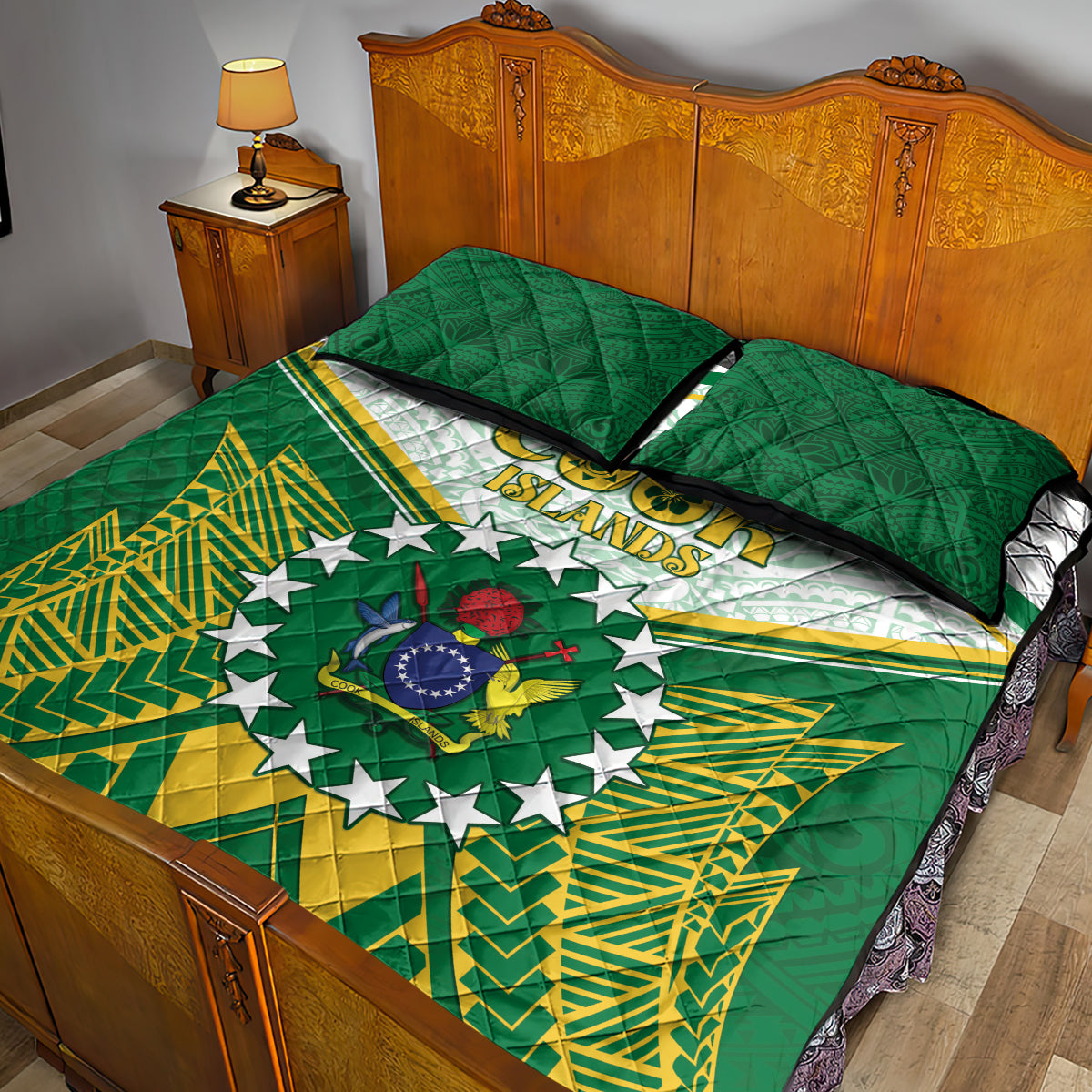 Cook Islands Ra o te Ui Ariki Quilt Bed Set Polynesian Pattern