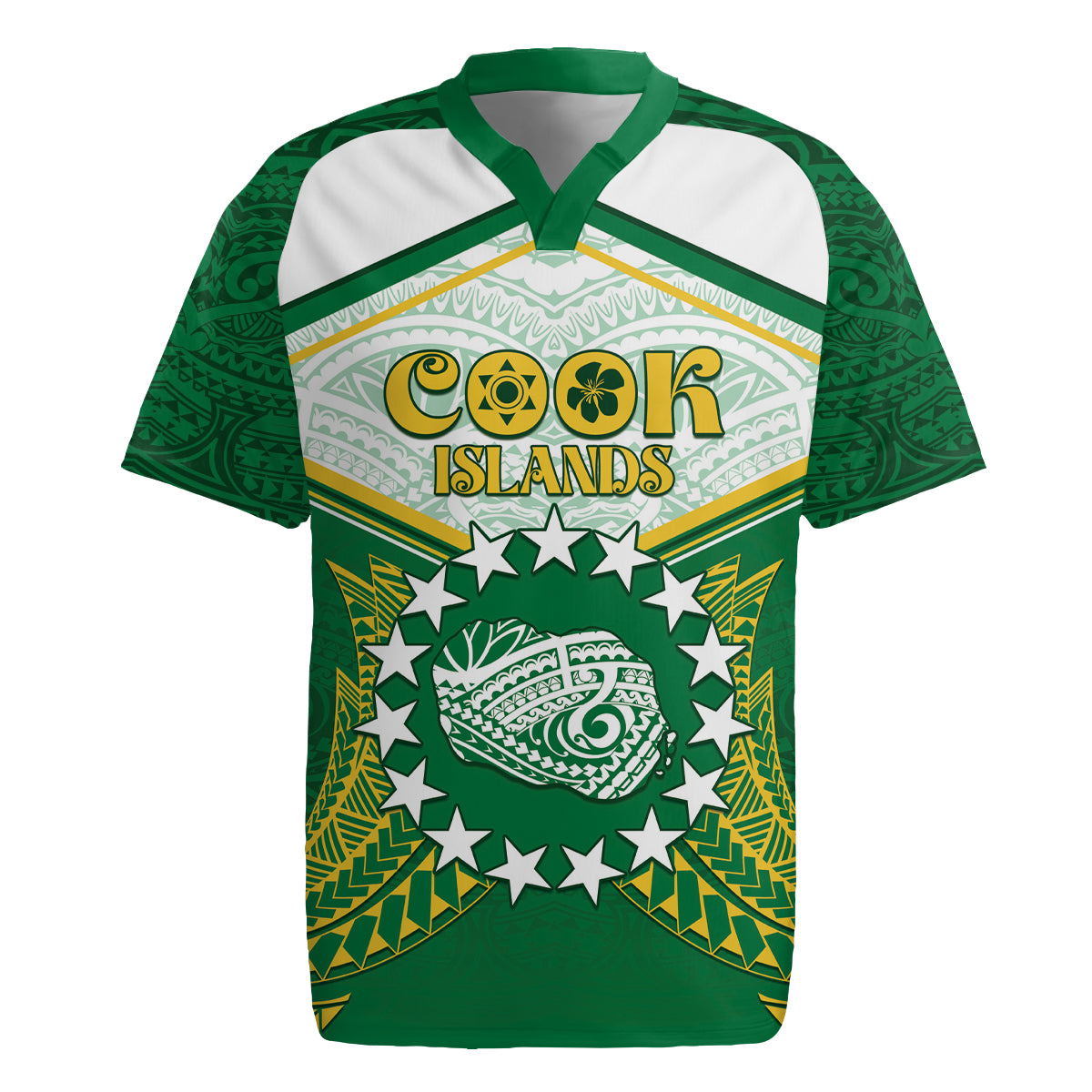 Personalised Cook Islands Ra o te Ui Ariki Rugby Jersey Polynesian Pattern