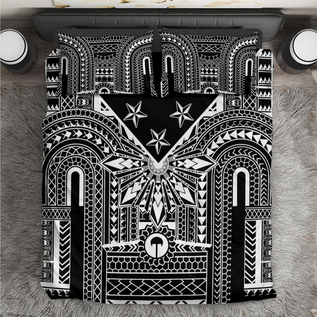 Black Philippines Sun Star Bedding Set Igorot Tribal Inspiration LT05 Black - Polynesian Pride