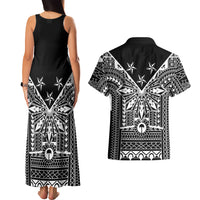 Black Philippines Sun Star Couples Matching Tank Maxi Dress and Hawaiian Shirt Igorot Tribal Inspiration LT05 - Polynesian Pride