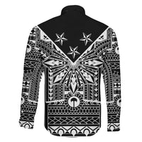 Black Philippines Sun Star Family Matching Long Sleeve Bodycon Dress and Hawaiian Shirt Igorot Tribal Inspiration LT05 - Polynesian Pride