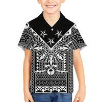 Black Philippines Sun Star Family Matching Summer Maxi Dress and Hawaiian Shirt Igorot Tribal Inspiration LT05 Son's Shirt Black - Polynesian Pride