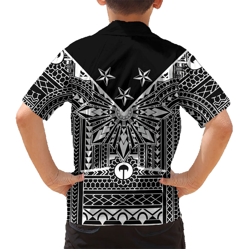Black Philippines Sun Star Kid Hawaiian Shirt Igorot Tribal Inspiration LT05 - Polynesian Pride
