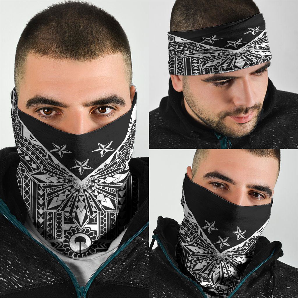 Black Philippines Sun Star Neck Gaiter Igorot Tribal Inspiration LT05 - Polynesian Pride