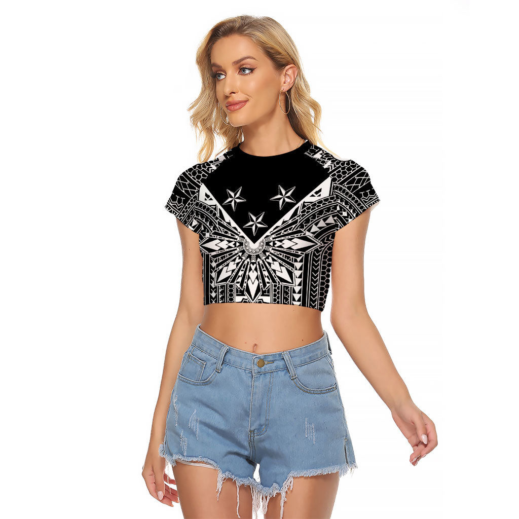 Black Philippines Sun Star Raglan Cropped T Shirt Igorot Tribal Inspiration