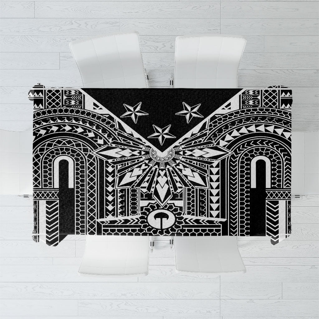 Black Philippines Sun Star Tablecloth Igorot Tribal Inspiration LT05 Black - Polynesian Pride