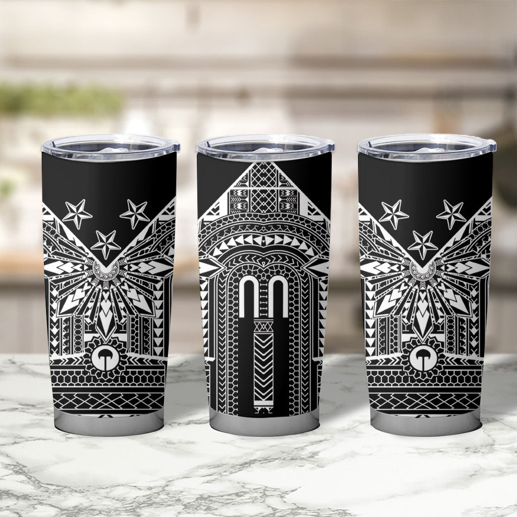 Black Philippines Sun Star Tumbler Cup Igorot Tribal Inspiration LT05 - Polynesian Pride