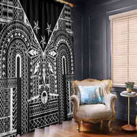 Black Philippines Sun Star Window Curtain Igorot Tribal Inspiration LT05 - Polynesian Pride