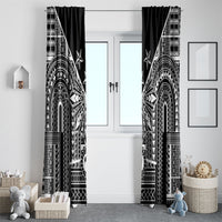 Black Philippines Sun Star Window Curtain Igorot Tribal Inspiration LT05 - Polynesian Pride