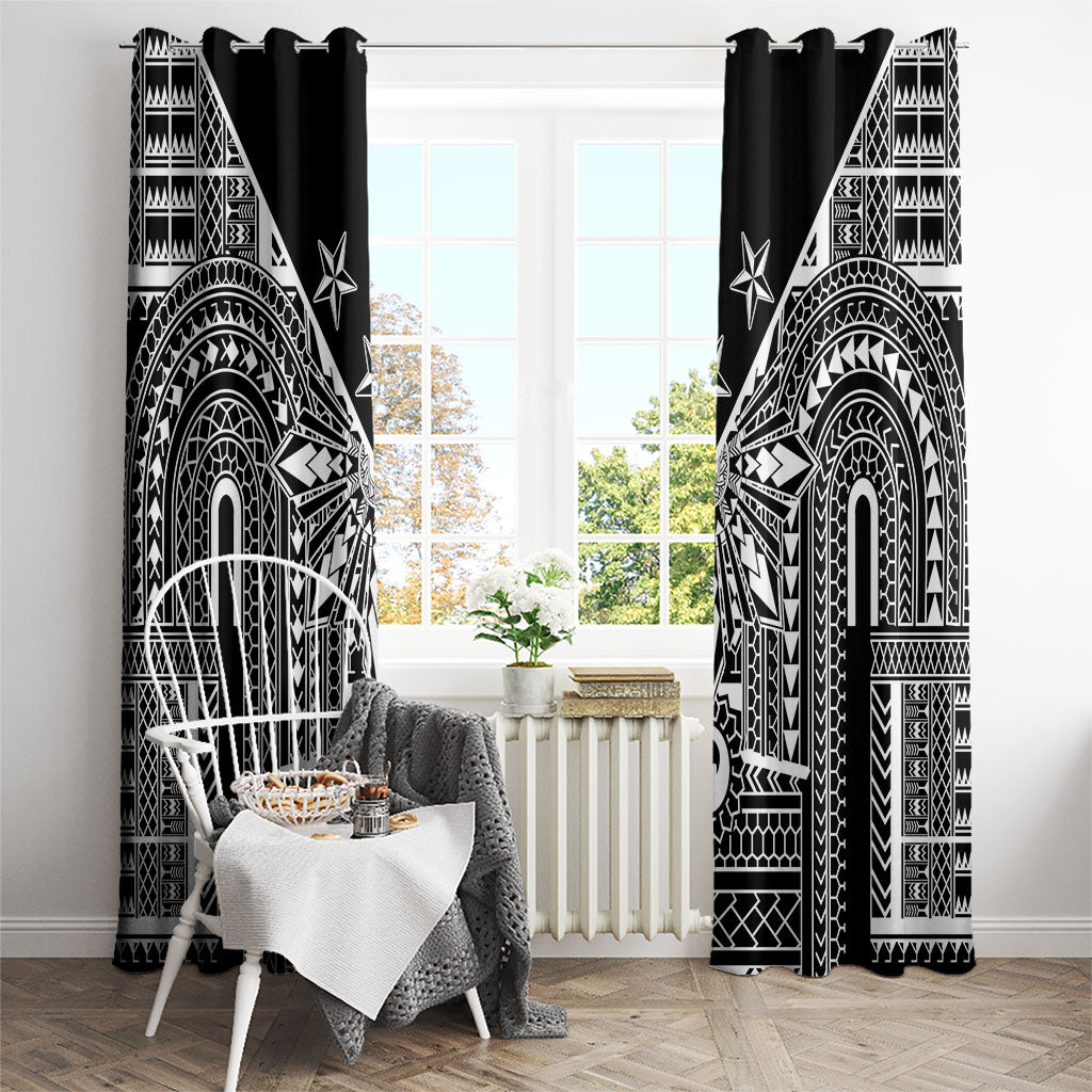 Black Philippines Sun Star Window Curtain Igorot Tribal Inspiration LT05 - Polynesian Pride