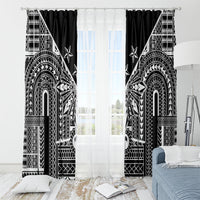 Black Philippines Sun Star Window Curtain Igorot Tribal Inspiration LT05 - Polynesian Pride