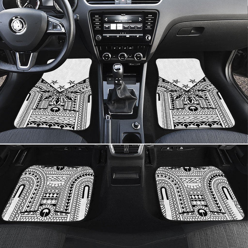 White Philippines Sun Star Car Mats Igorot Tribal Inspiration