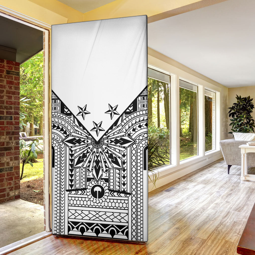 White Philippines Sun Star Door Cover Igorot Tribal Inspiration LT05 - Polynesian Pride