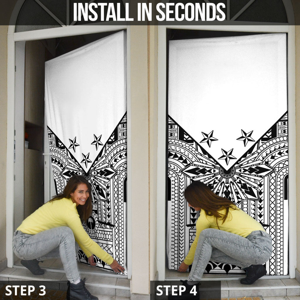 White Philippines Sun Star Door Cover Igorot Tribal Inspiration LT05 - Polynesian Pride