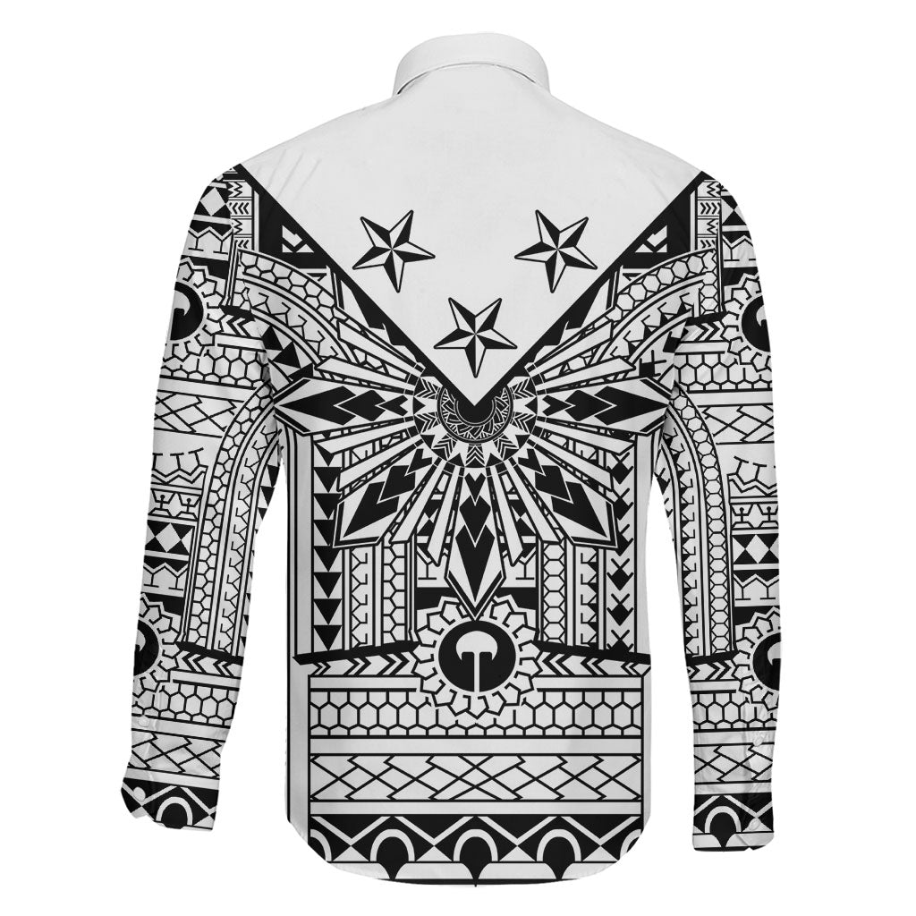 White Philippines Sun Star Family Matching Puletasi and Hawaiian Shirt Igorot Tribal Inspiration LT05 - Polynesian Pride