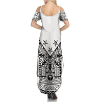 White Philippines Sun Star Family Matching Summer Maxi Dress and Hawaiian Shirt Igorot Tribal Inspiration LT05 - Polynesian Pride