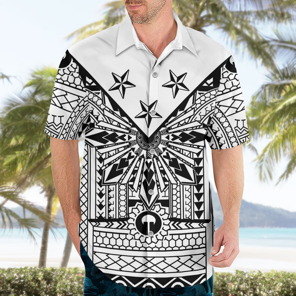 White Philippines Sun Star Hawaiian Shirt Igorot Tribal Inspiration LT05 - Polynesian Pride